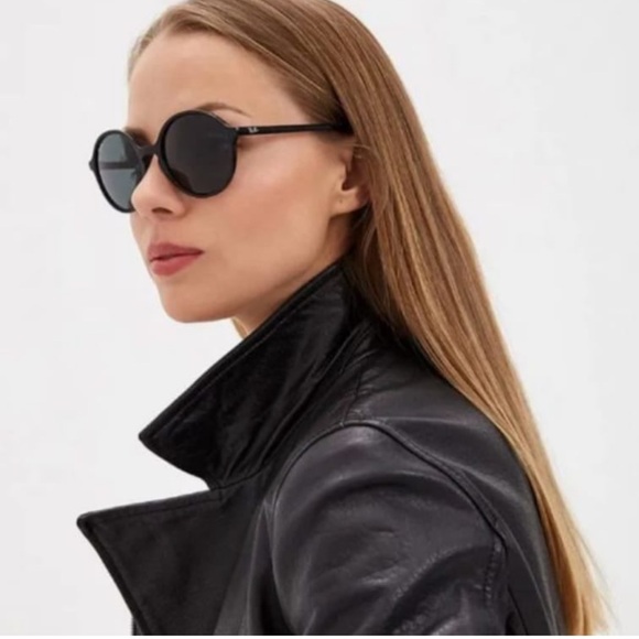 Ray Ban Blue Grey Round Sunglasses Full Rim Acetate UNISEX NEW with Complete Kit - Picture 6 of 12